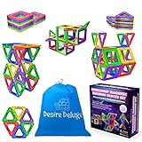Desire Deluxe Magnetische Bausteine, 30-teiliges Konstruktionsspielzeug-Set für Kinder, Spiel | STEM Kreativität, pädagogische Magnete Spielzeugblöcke Jungen und Mädchen im Alter von 3 4 5 6 7 Jahren
